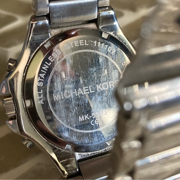 Michael Kors Rocktop Chronograph Silver-tone Ladies Watch